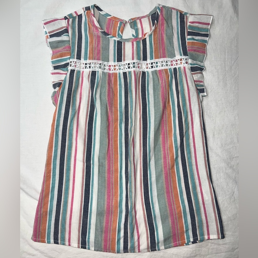 ‼️EUC: Emery Rose Rainbow / Lace Blouse - S